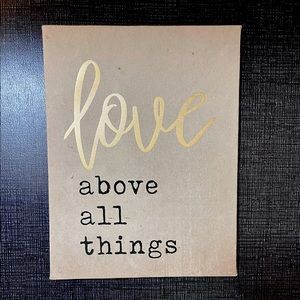 “Love” framed canvas